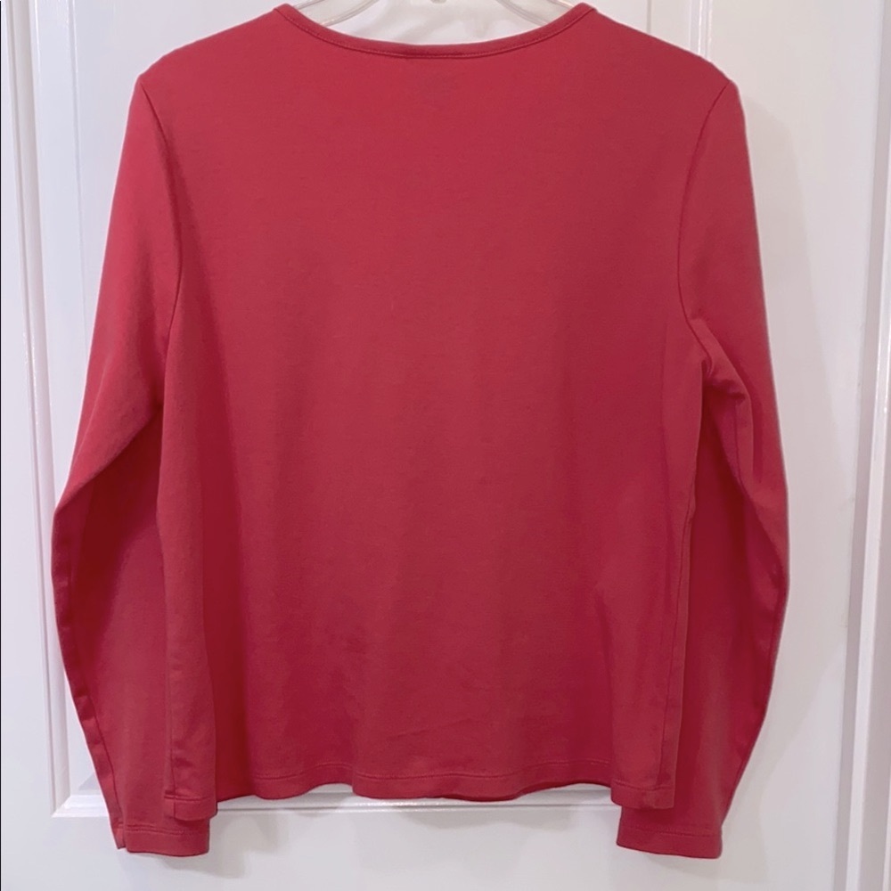 L.L. Bean Pink Long Sleeve Fitted Cardigan - Picture 3 of 8